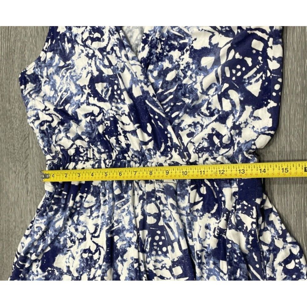 Peter Som Design Nation St. Barts Sleeveless Maxi Dress Blue White Size‎ M New - Picture 14 of 15